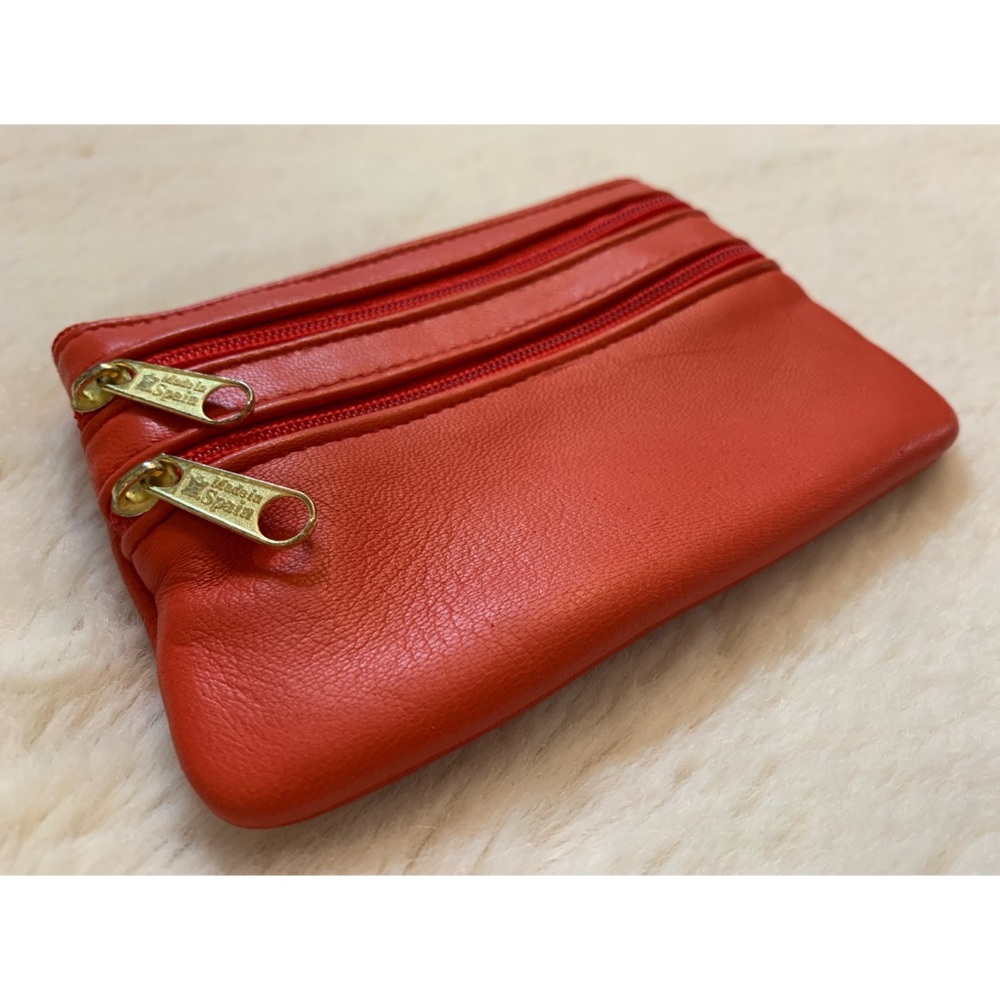 COPY - Buttery leather red change purse - made in Spain